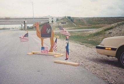Clyde the Camel at Victory Corner